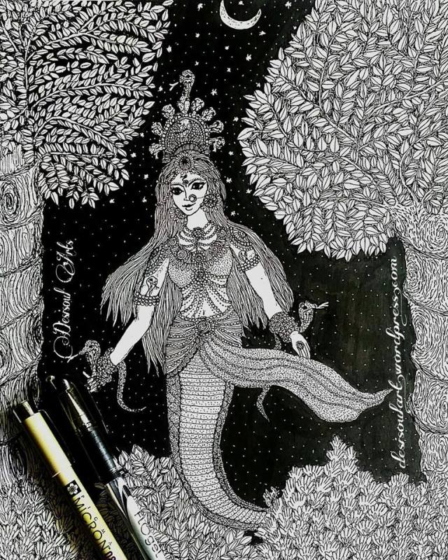 Inktober 2018: Women in Indian Mythology